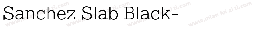 Sanchez Slab Black字体转换